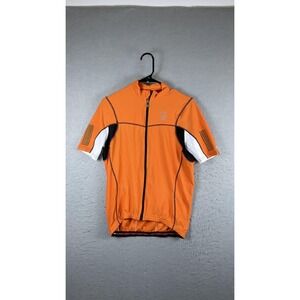 Campagnolo Cycling Jersey Mens XL Orange Full Zip Short Sleeve Road Bike Shirt